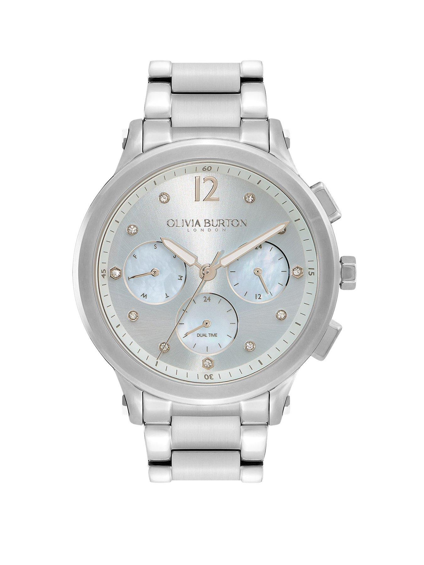 Women's silver best sale watch olivia burton