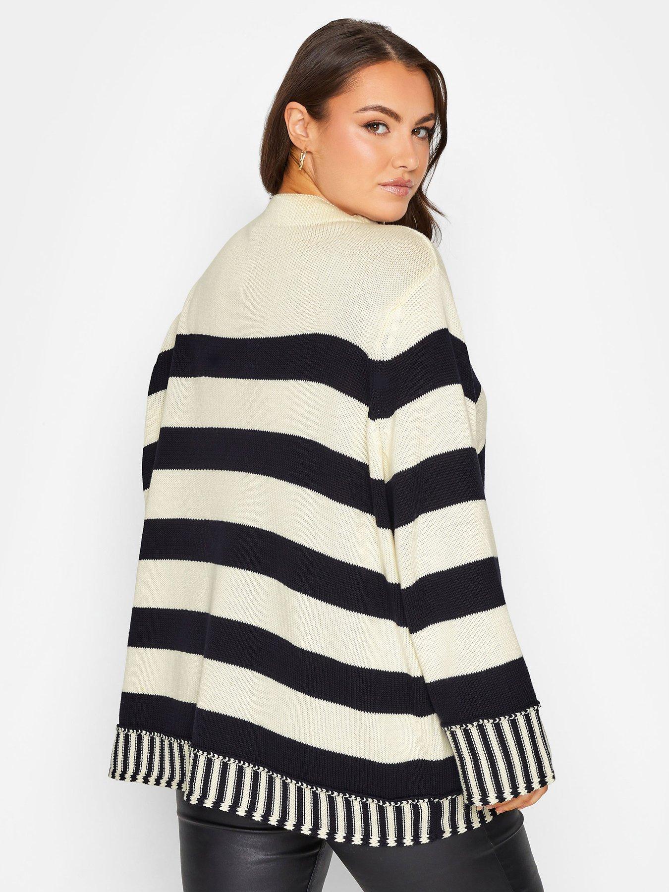 yours-mixed-stripe-grow-on-neck-jumper-taupestillFront