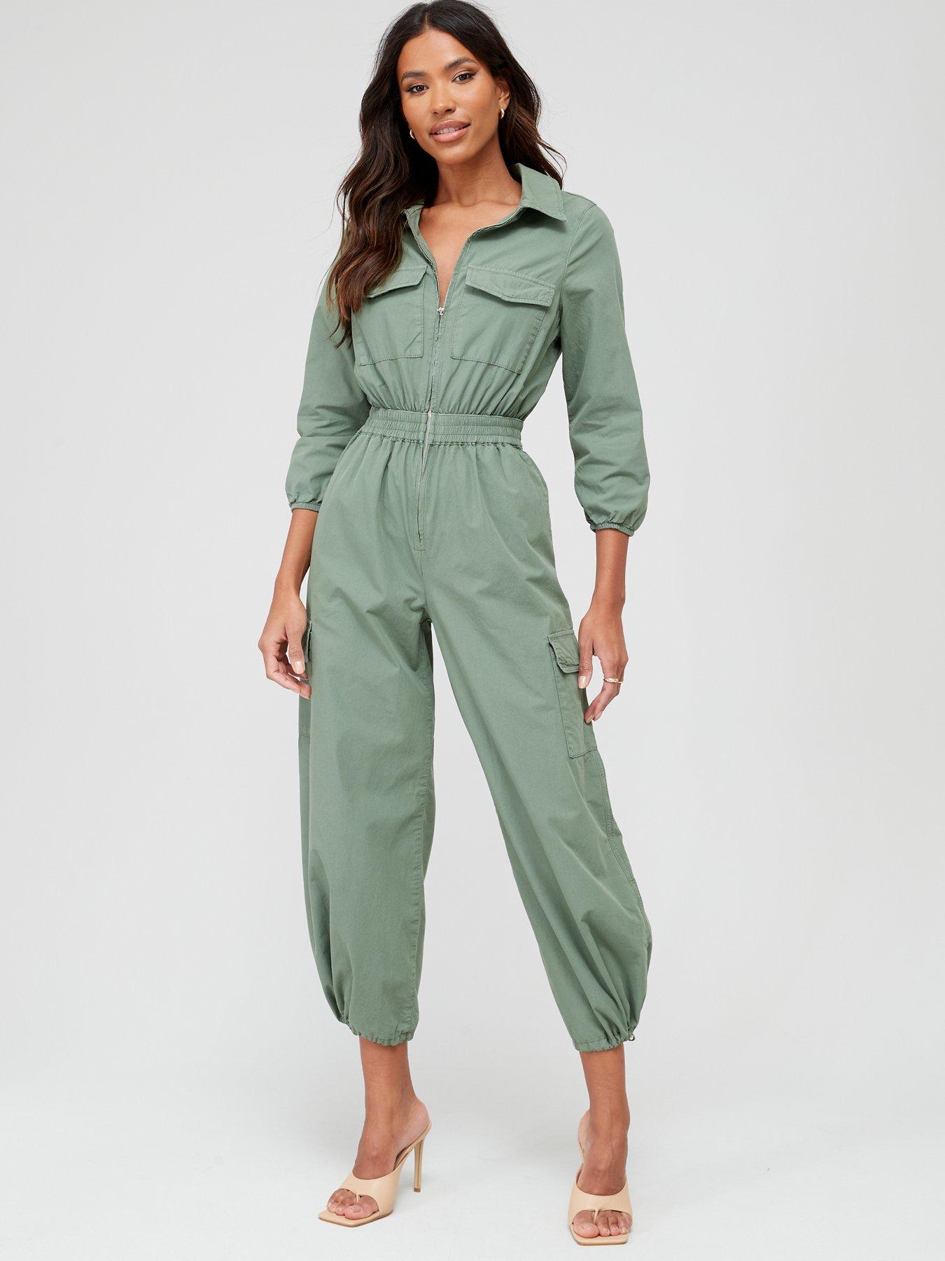 Sage Utility Jumpsuit