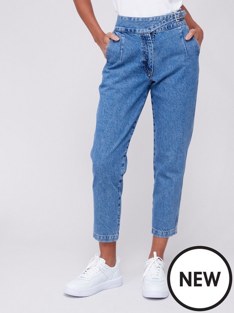 v-by-very-buckle-wrap-front-tapered-jeans