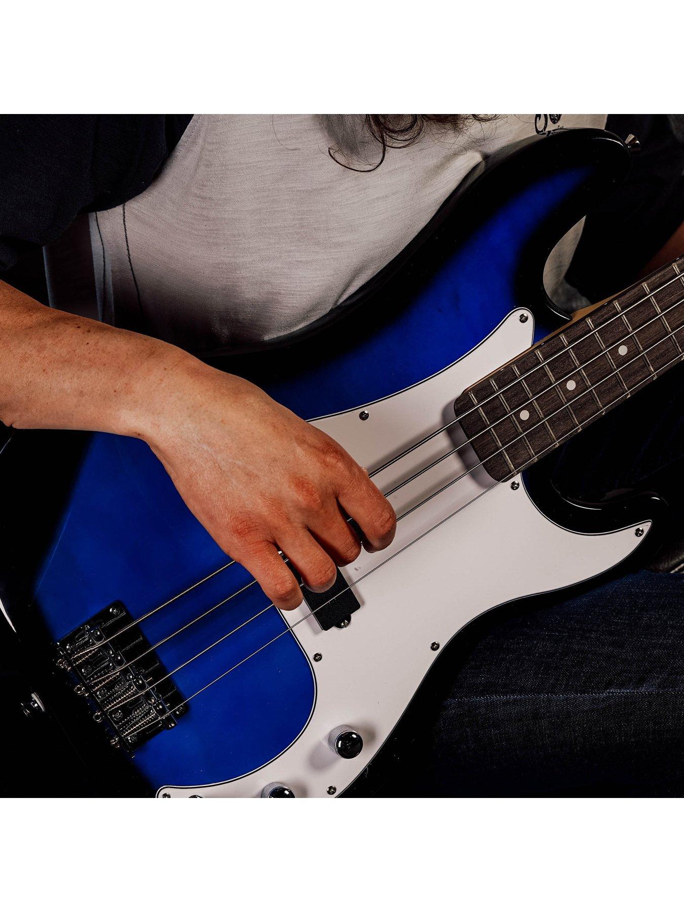 Image 6 of 6 of 3rd Avenue Full Size Bass Guitar Ultimate Kit with 15W Amp - 6 Months FREE Lessons - Blueburst
