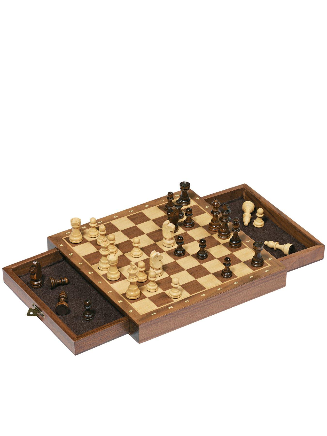 Image 1 of 2 of Goki Wooden Magnetic Chess Set with Drawers