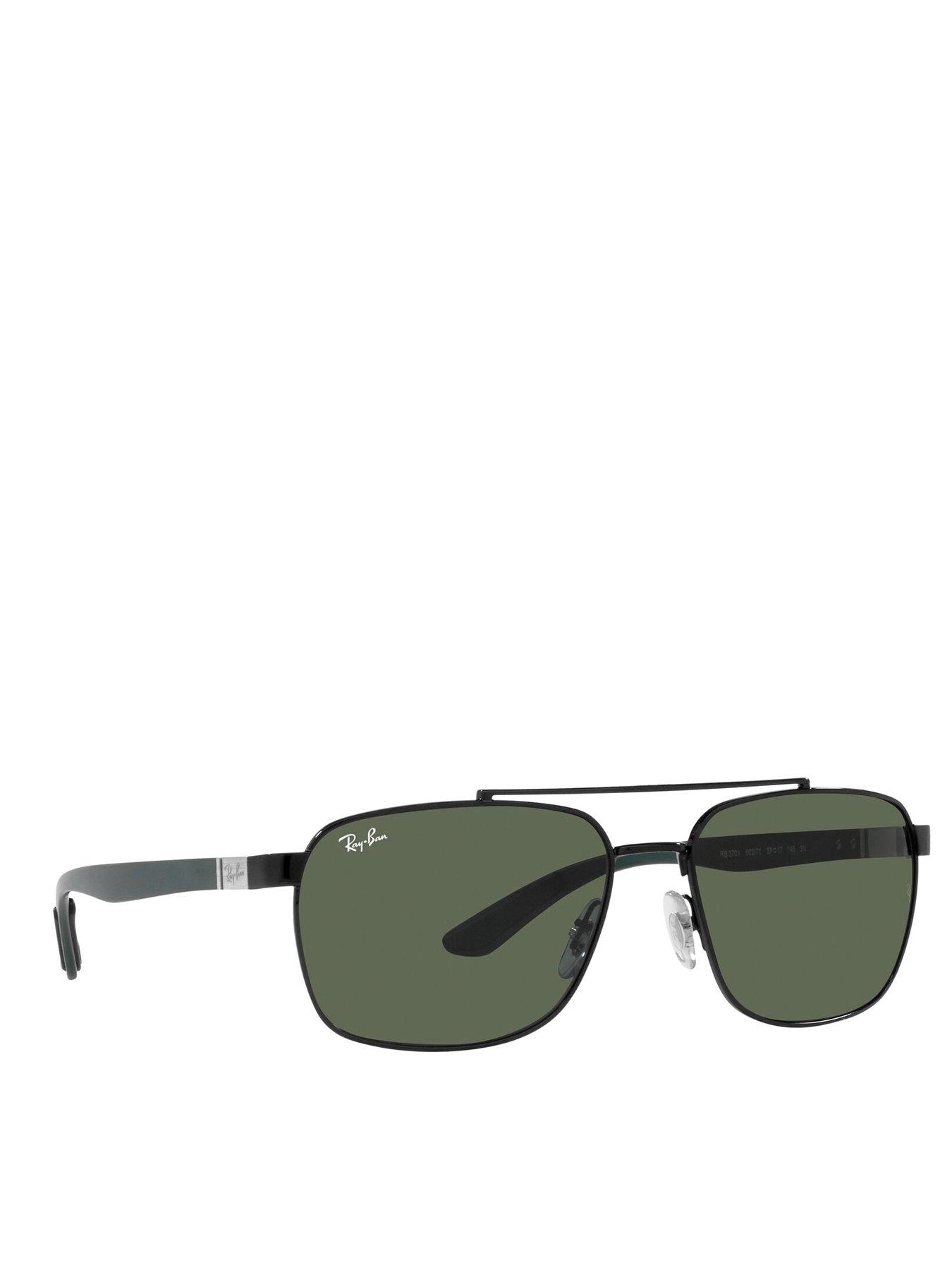 Ray-Ban Rectangle Aviator Sunglasses - Black