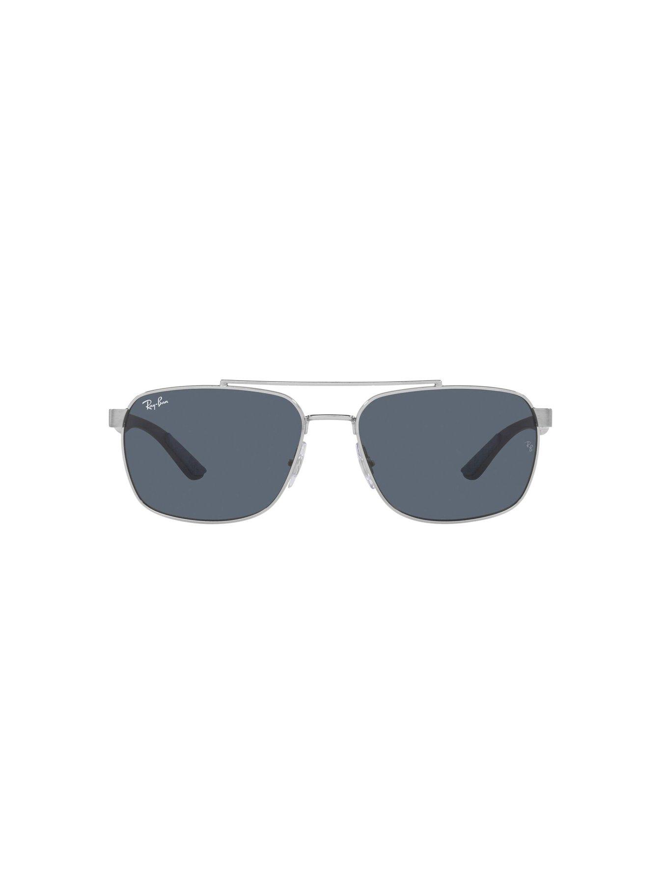 Image 2 of 4 of Ray-Ban Rectangle Aviator Sunglasses - Silver