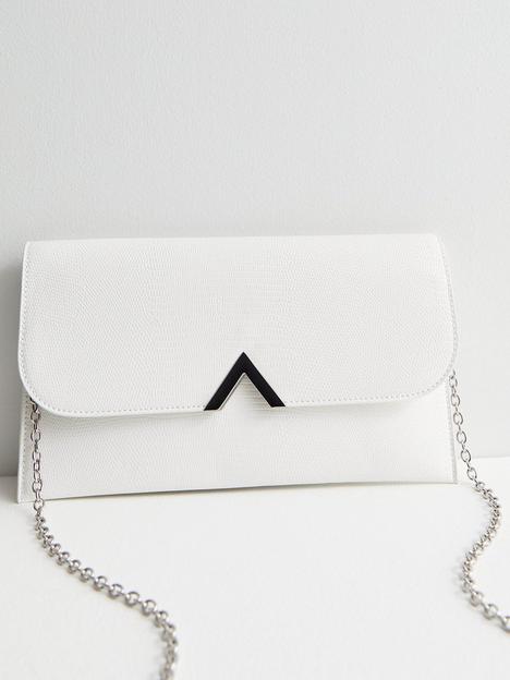 new-look-white-leather-look-chain-strap-clutch-bag
