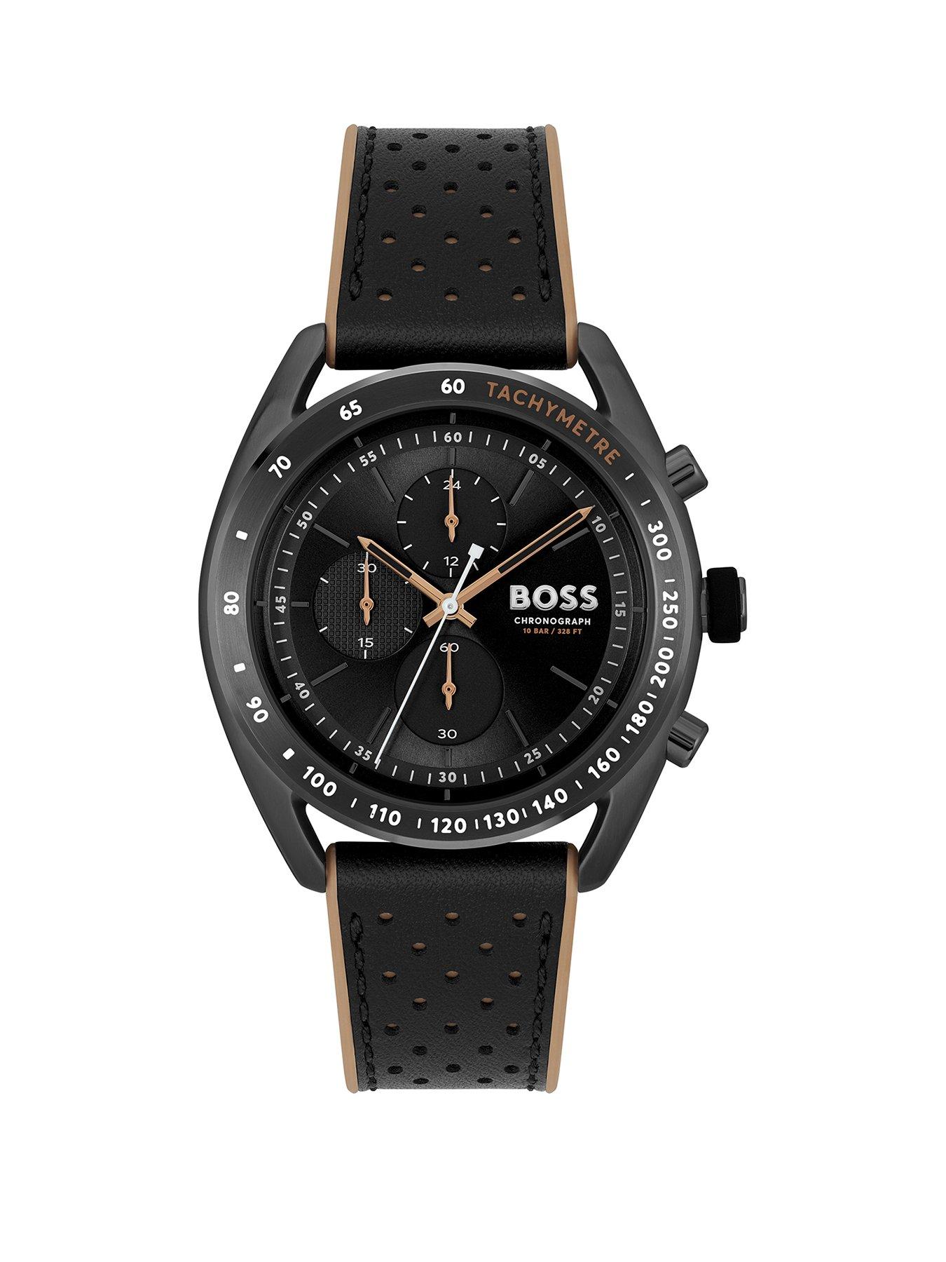 boss-gents-centre-court-black-leather-strap-watch