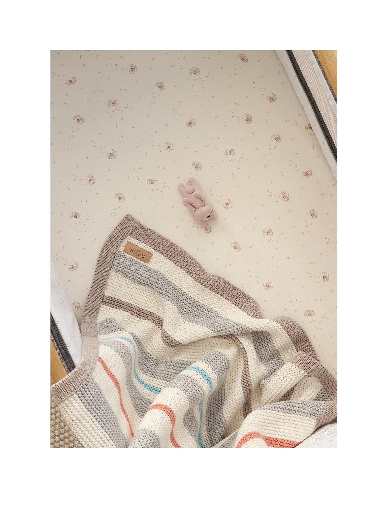 Image 2 of 5 of Tutti Bambini Bedside Crib Fitted Sheets 2pk - Cocoon - Cream/Grey