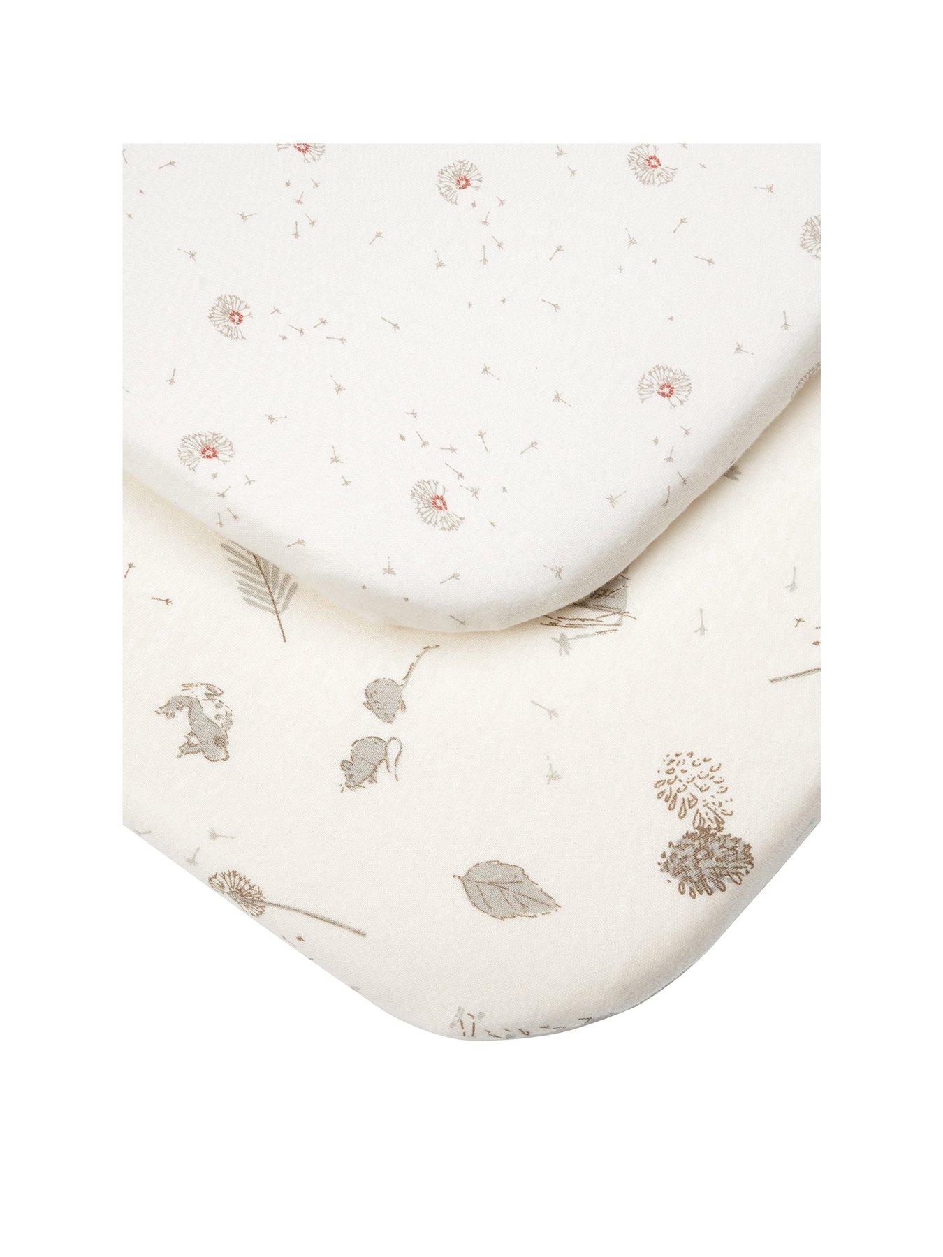 Image 3 of 5 of Tutti Bambini Bedside Crib Fitted Sheets 2pk - Cocoon - Cream/Grey