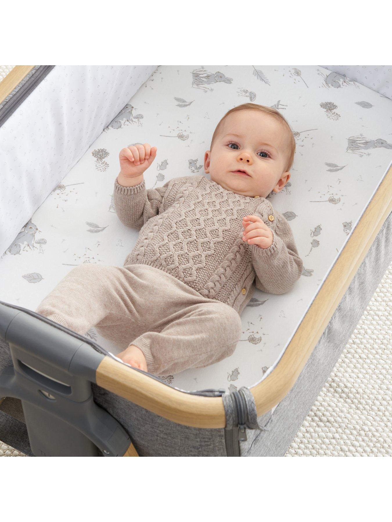 Image 4 of 5 of Tutti Bambini Bedside Crib Fitted Sheets 2pk - Cocoon - Cream/Grey