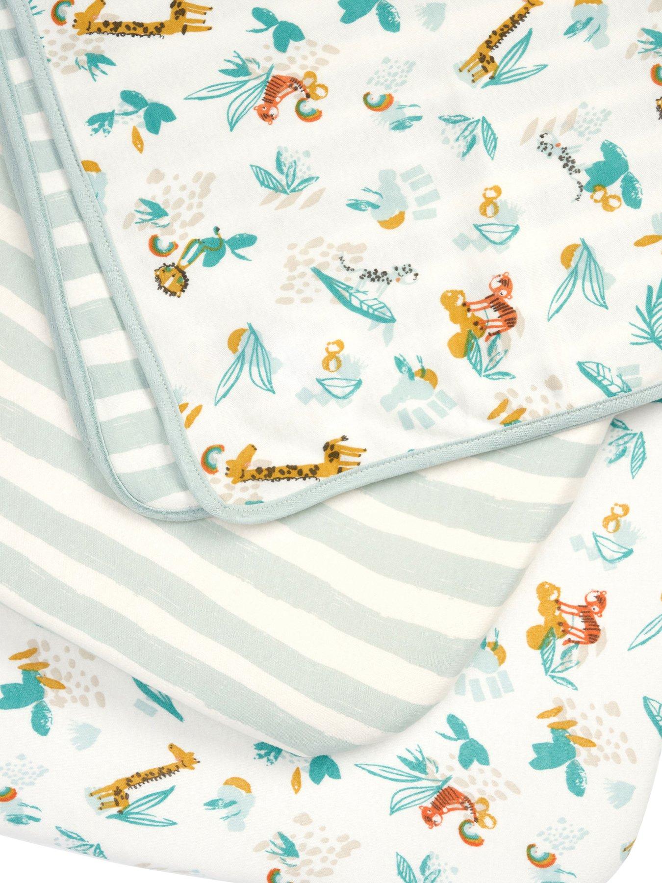 Image 1 of 6 of Tutti Bambini Bedside Crib Starter Pack -Run Wild