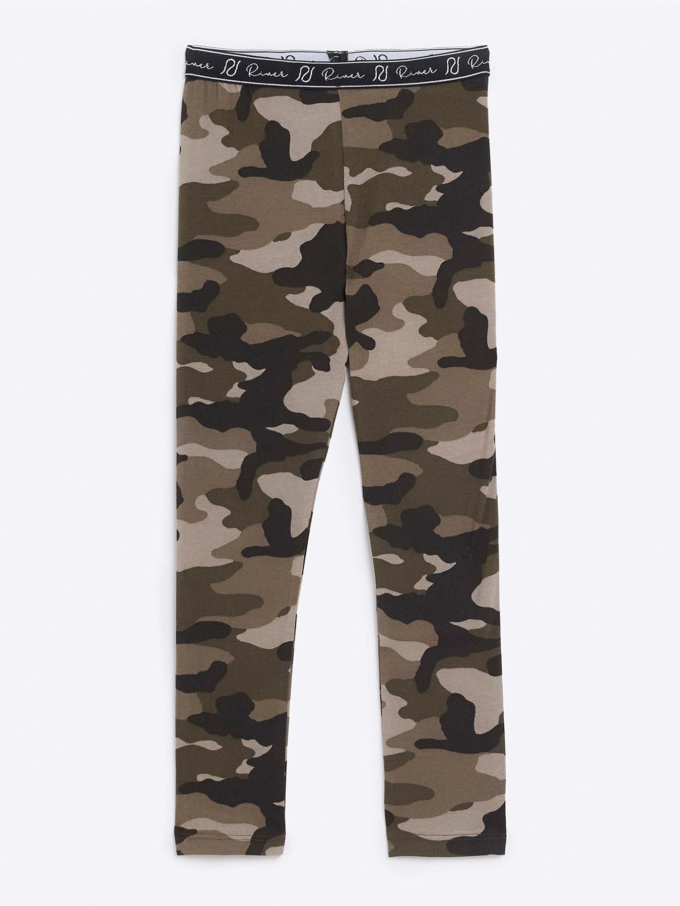 River Island Leggings & Joggers  Womens Petite Khaki High Waisted Camo  Leggings – Increase CDC