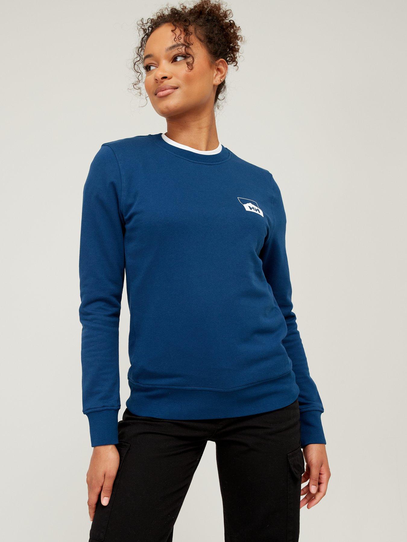 Navy sweatshirt women's sales