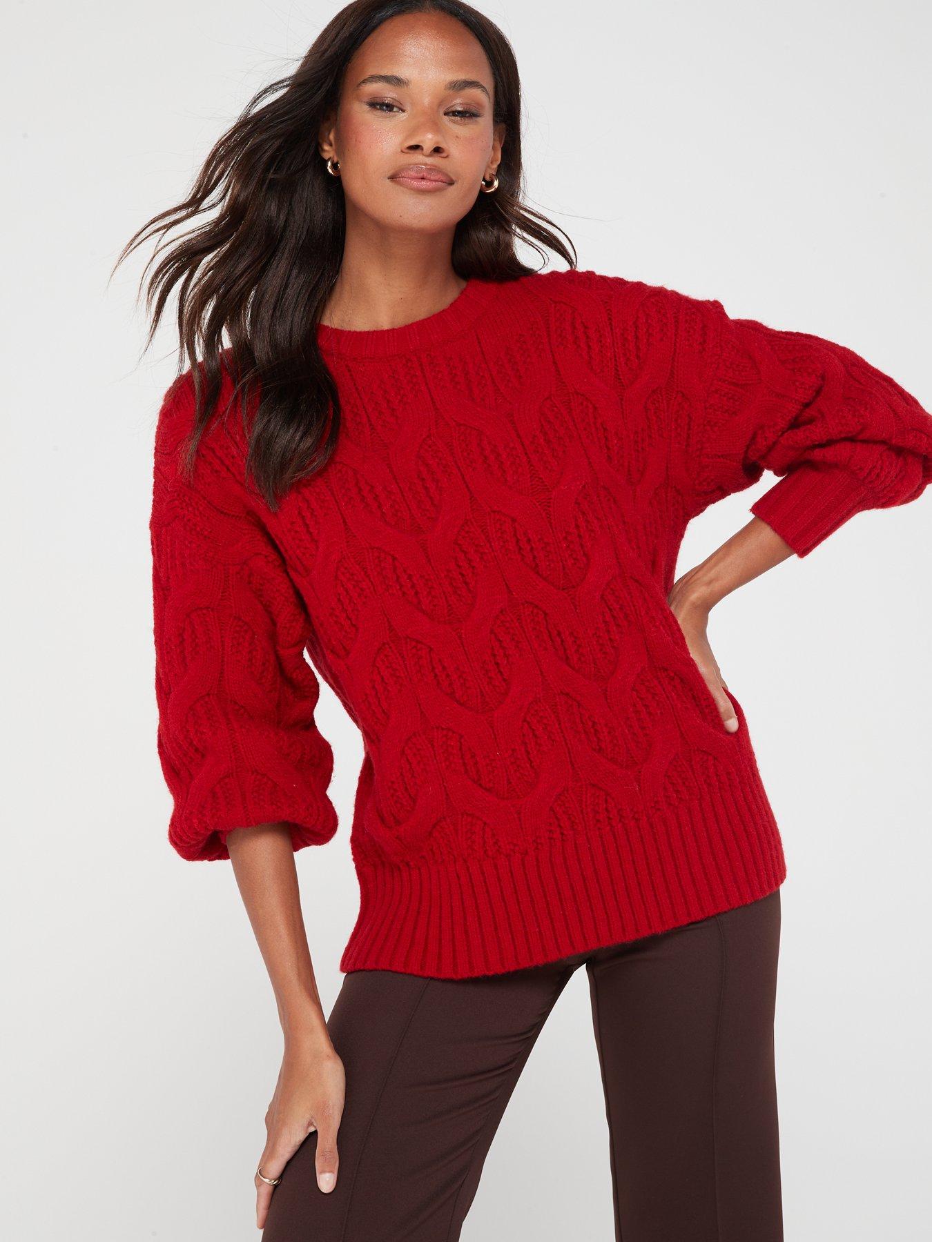 Oversized cable knit jumper sale