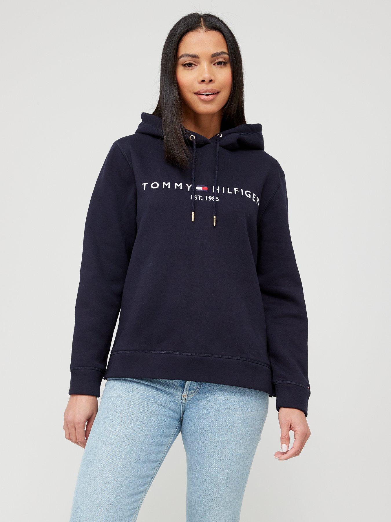 Manager Uforglemmelig du er Tommy Hilfiger Classic Logo Hoodie - Dark Blue | Very Ireland