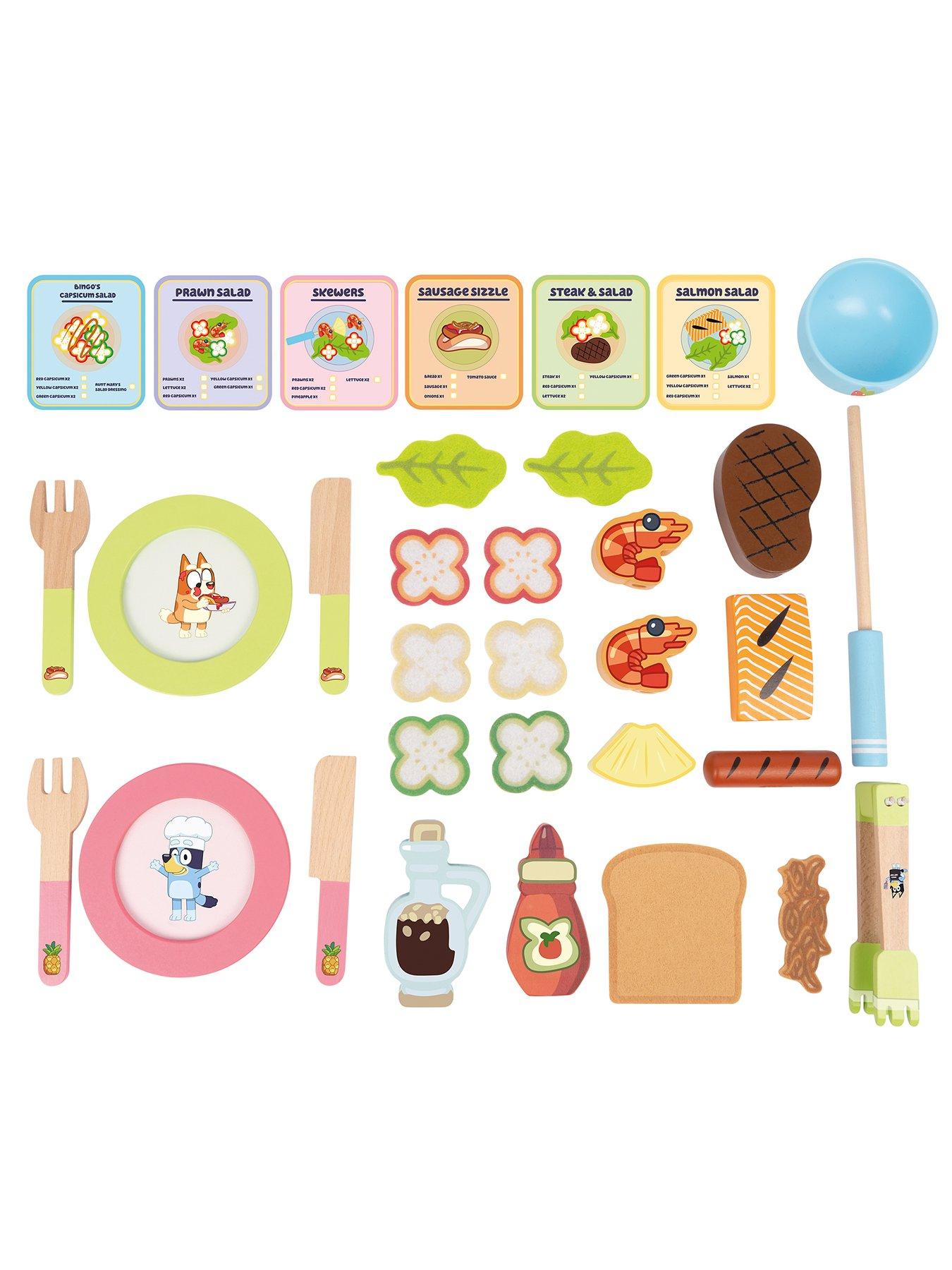 Image 5 of 6 of Bluey Wooden BBQ &amp; Salad Set
