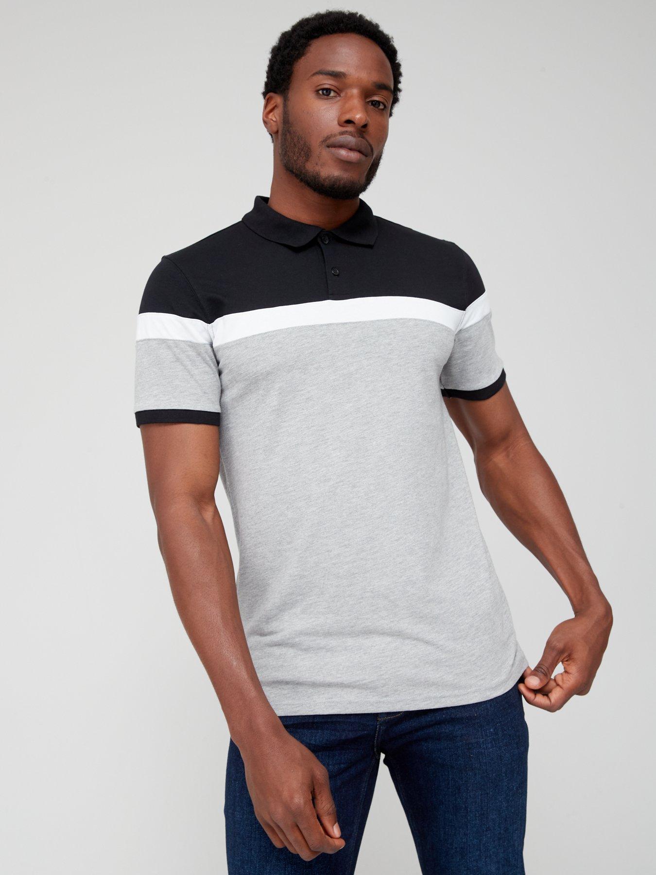 Everyday Cut And Sew Polo Shirt - Grey | Very Ireland