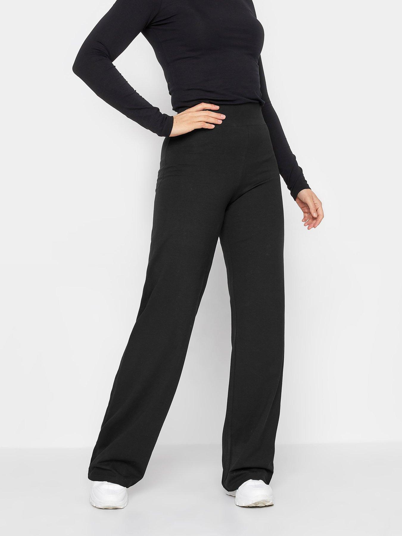 Women's Super Soft Elastic Waistband Scuba Pants Black Small - White Mark