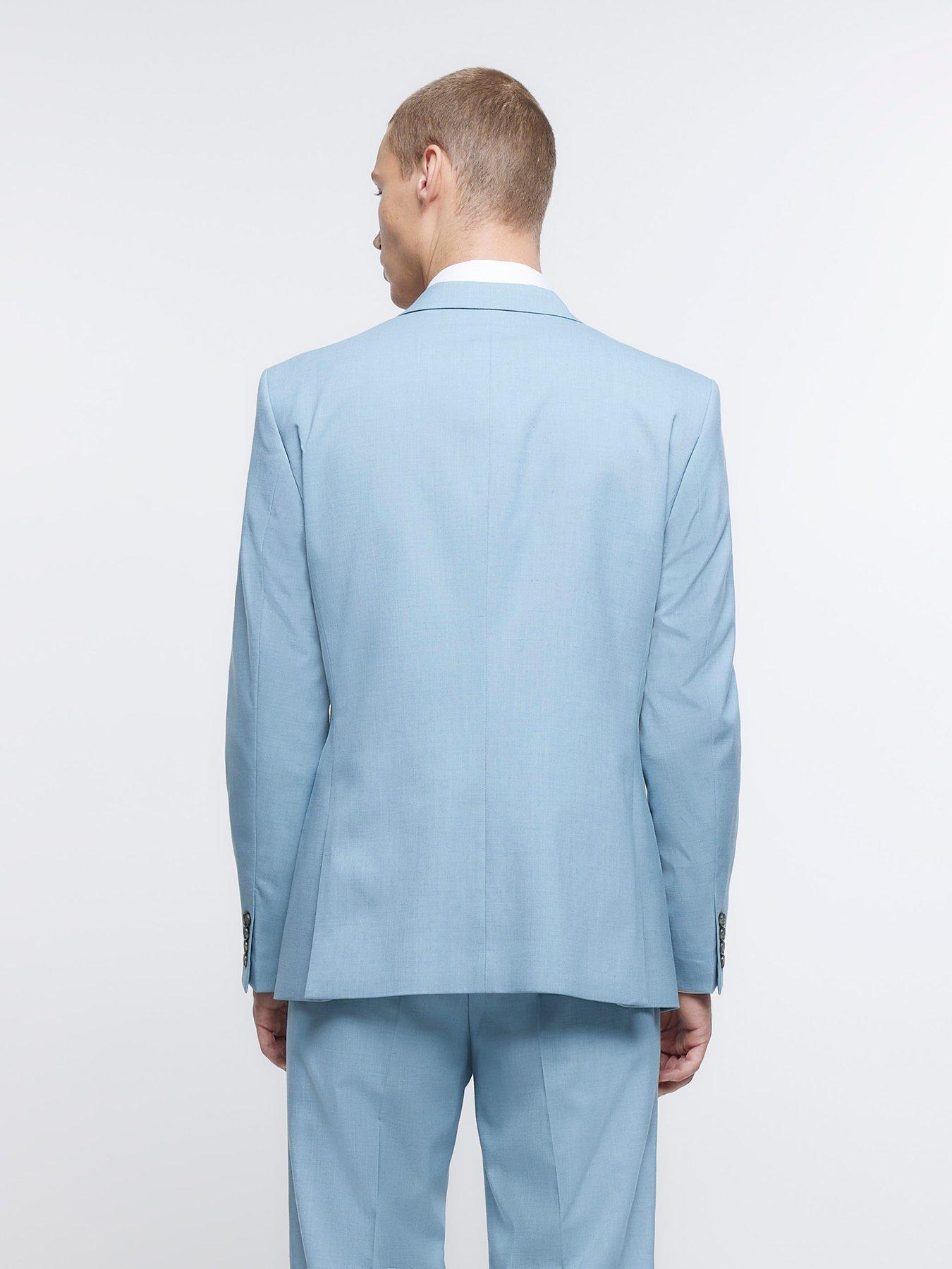 River Island River Island Single Breasted Aqua Suit Jacket Slim Fit Very Ireland