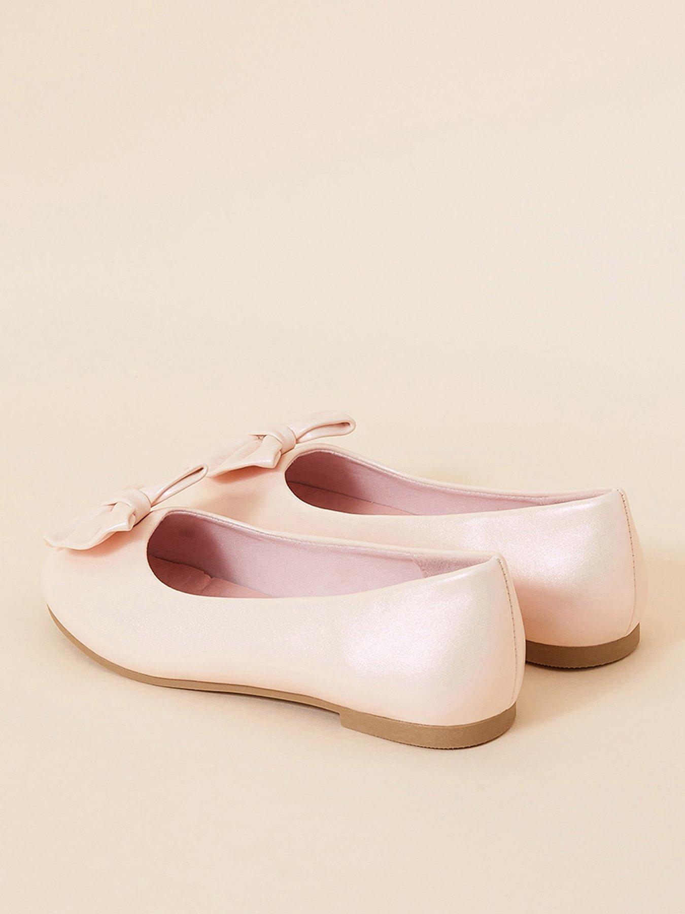 accessorize-girls-bow-ballerina-shoes-pinkstillFront