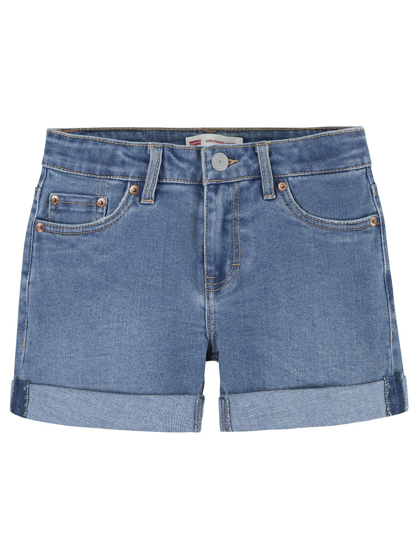 levis-girlsnbspgirlfriend-denimnbspshorts-blue