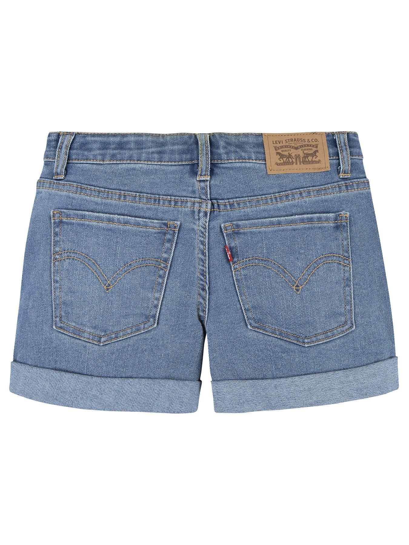 levis-girlsnbspgirlfriend-denimnbspshorts-blueback