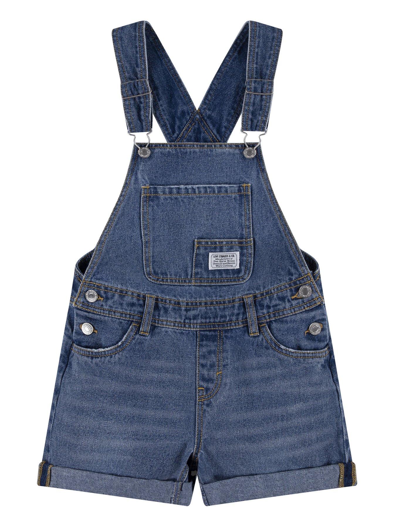 levis-girlsclassicshort-dungarees-blue