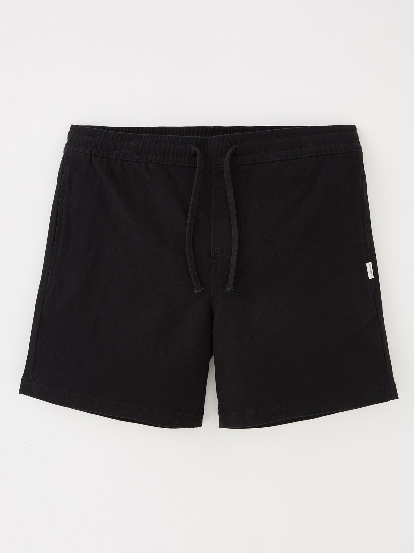 jack-jones-junior-boys-jeff-woven-jogger-shorts-blackfront