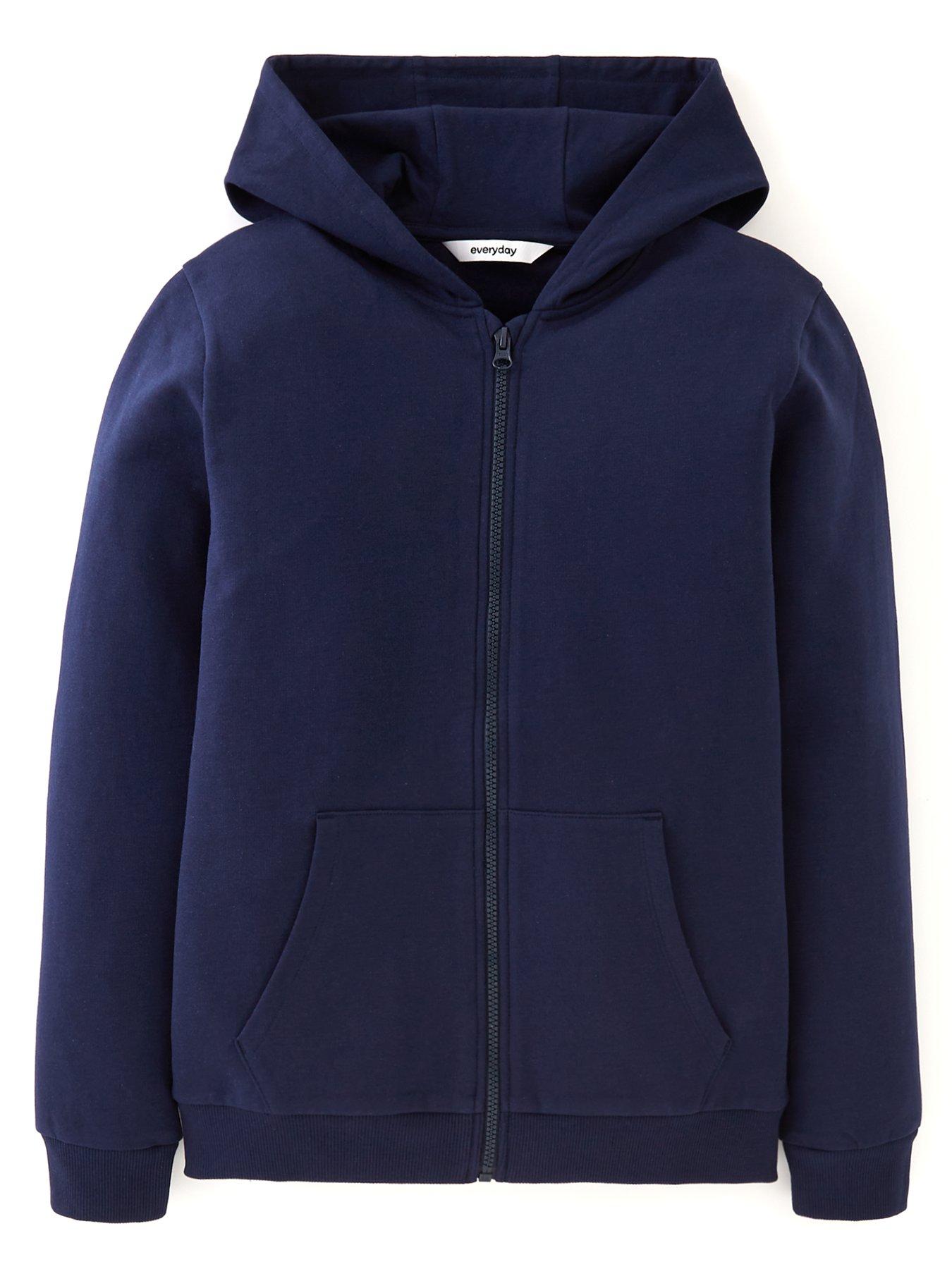 everyday-unisex-navy-zip-through-hoodiestillFront