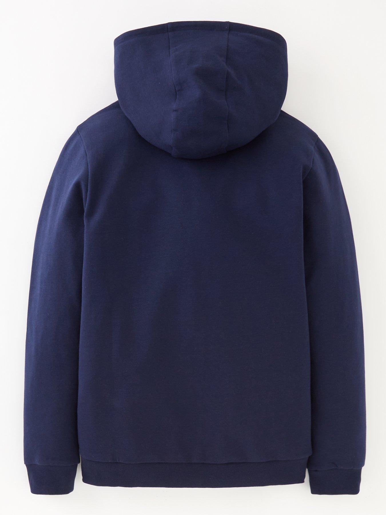 Image 3 of 7 of The Very Collection Unisex Zip-Through Hooded School Hoodie - Navy