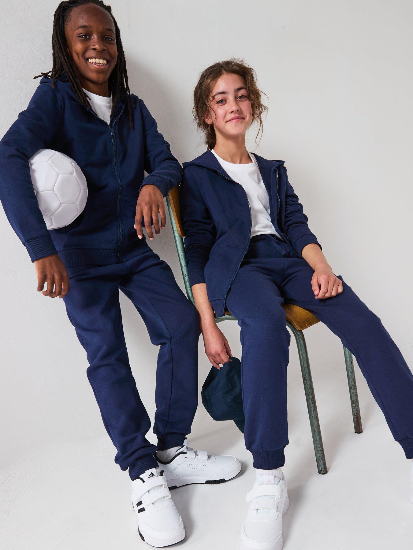 Image 7 of 7 of The Very Collection Unisex Zip-Through Hooded School Hoodie - Navy