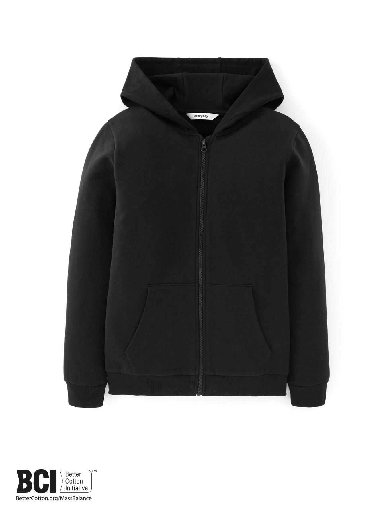 everyday-unisex-black-zip-through-hoodieoutfit