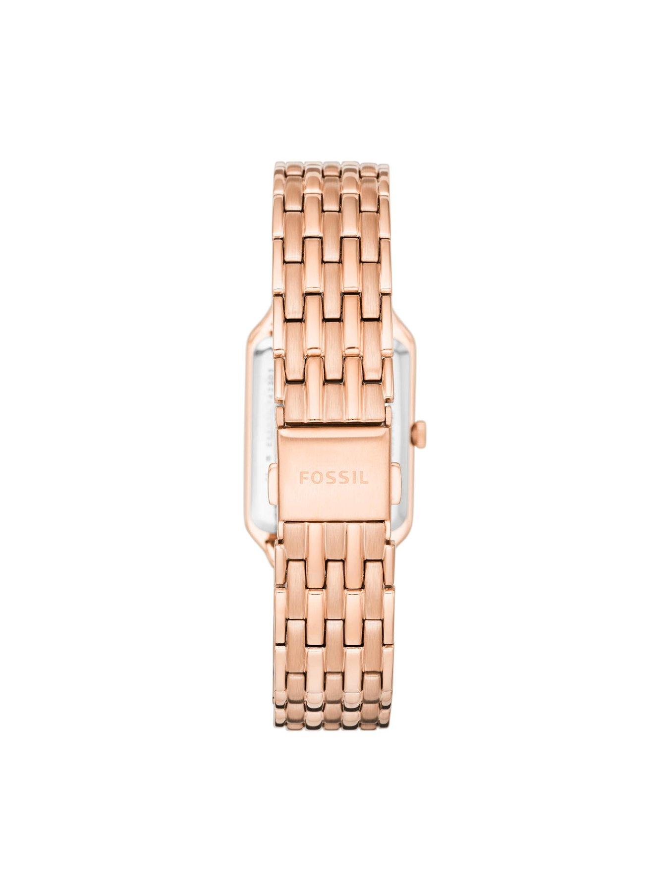 fossil-raquel-rose-gold-tone-leather-watchoutfit