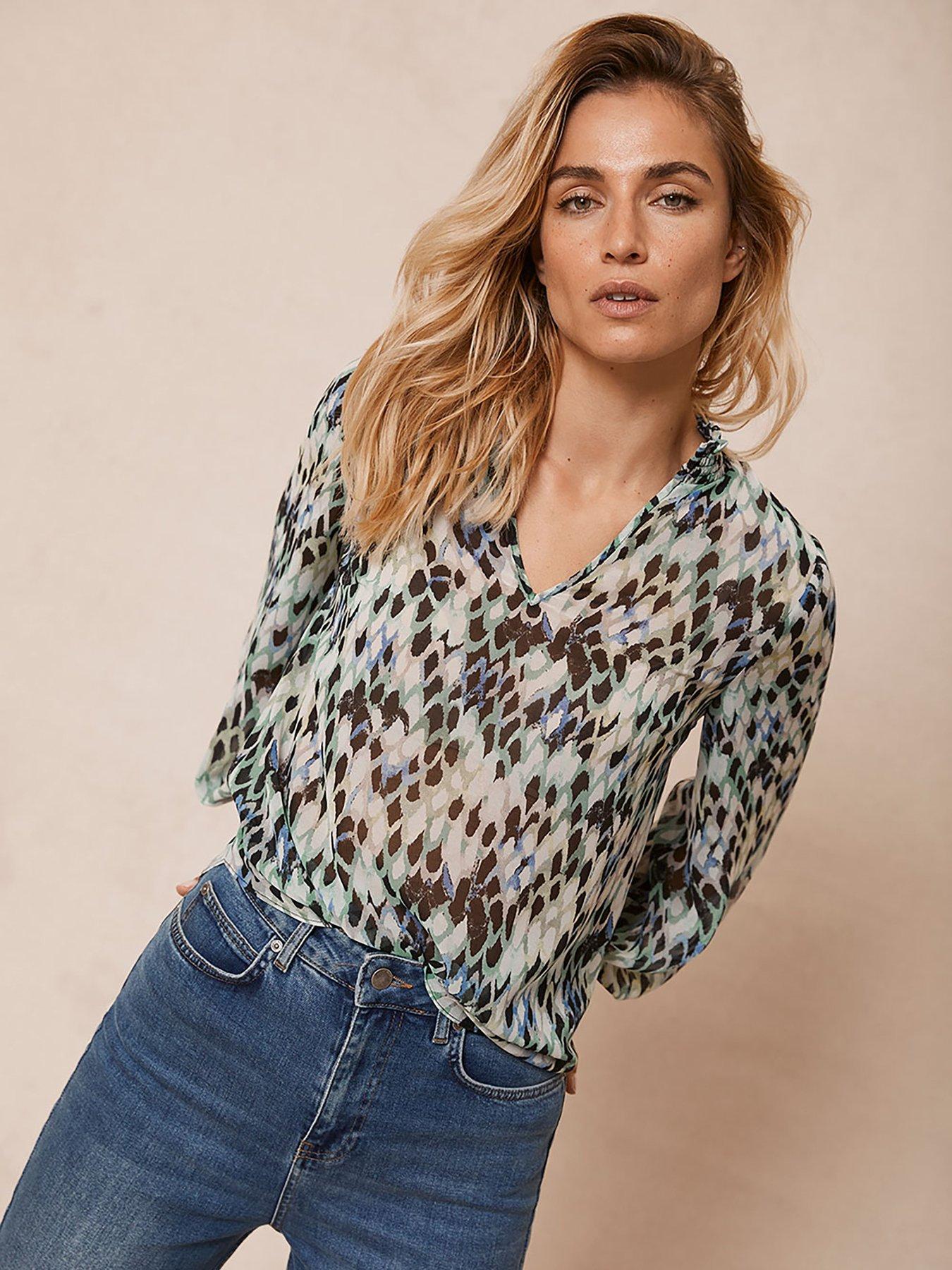 Mint velvet best sale animal print top