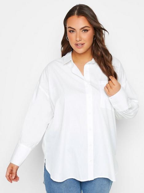 yours-oversized-poplin-shirt-white