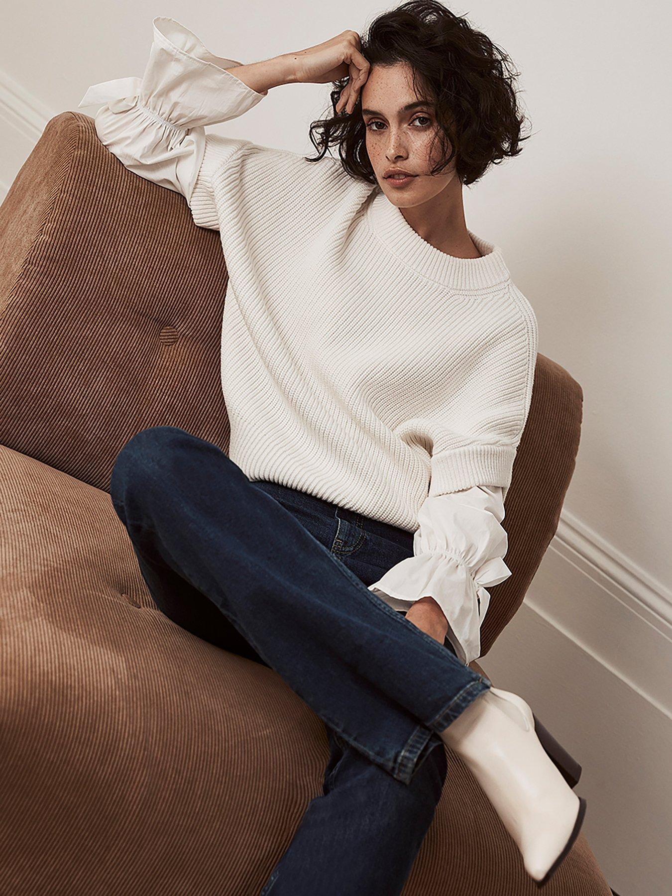 mint velvet beige metallic zip jumper