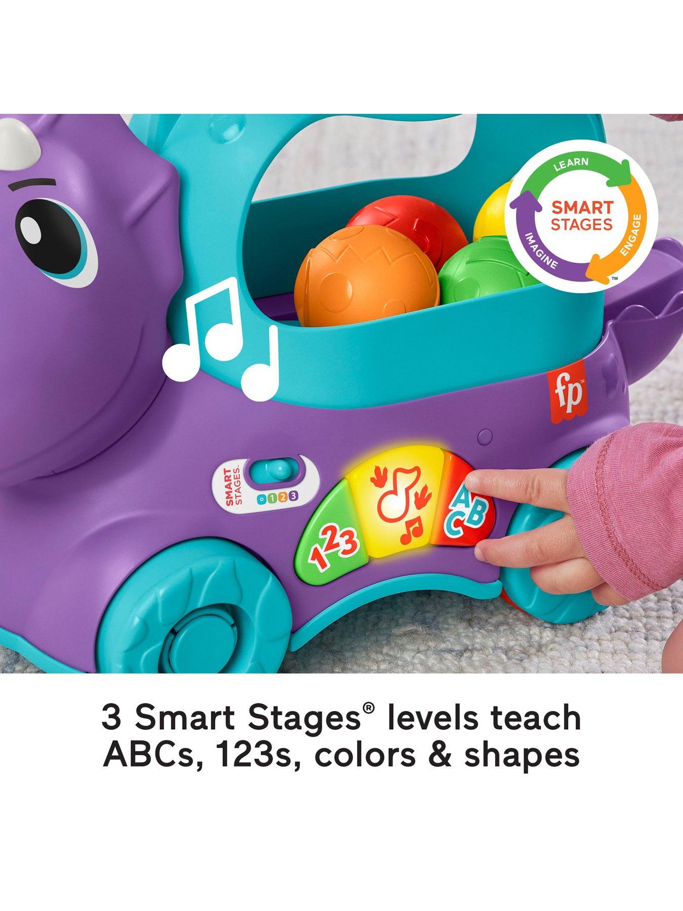 Image 4 of 8 of Fisher-Price Poppin' Triceratops Learning Activity Toy
