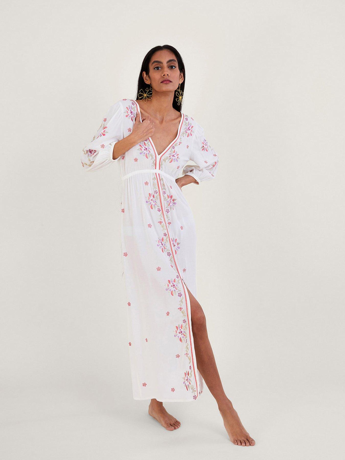 Monsoon white maxi store dress