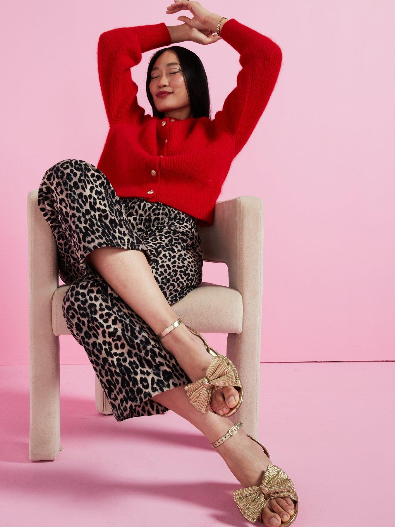 Monsoon Metallic Bow Block Heel Sandal - Gold