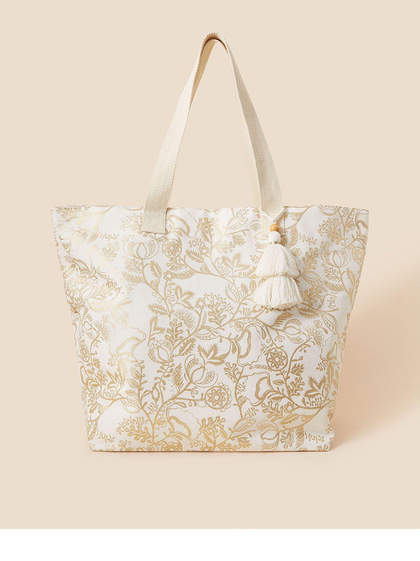 Accessorize Metallic Large Beach Bag | Very Ireland
