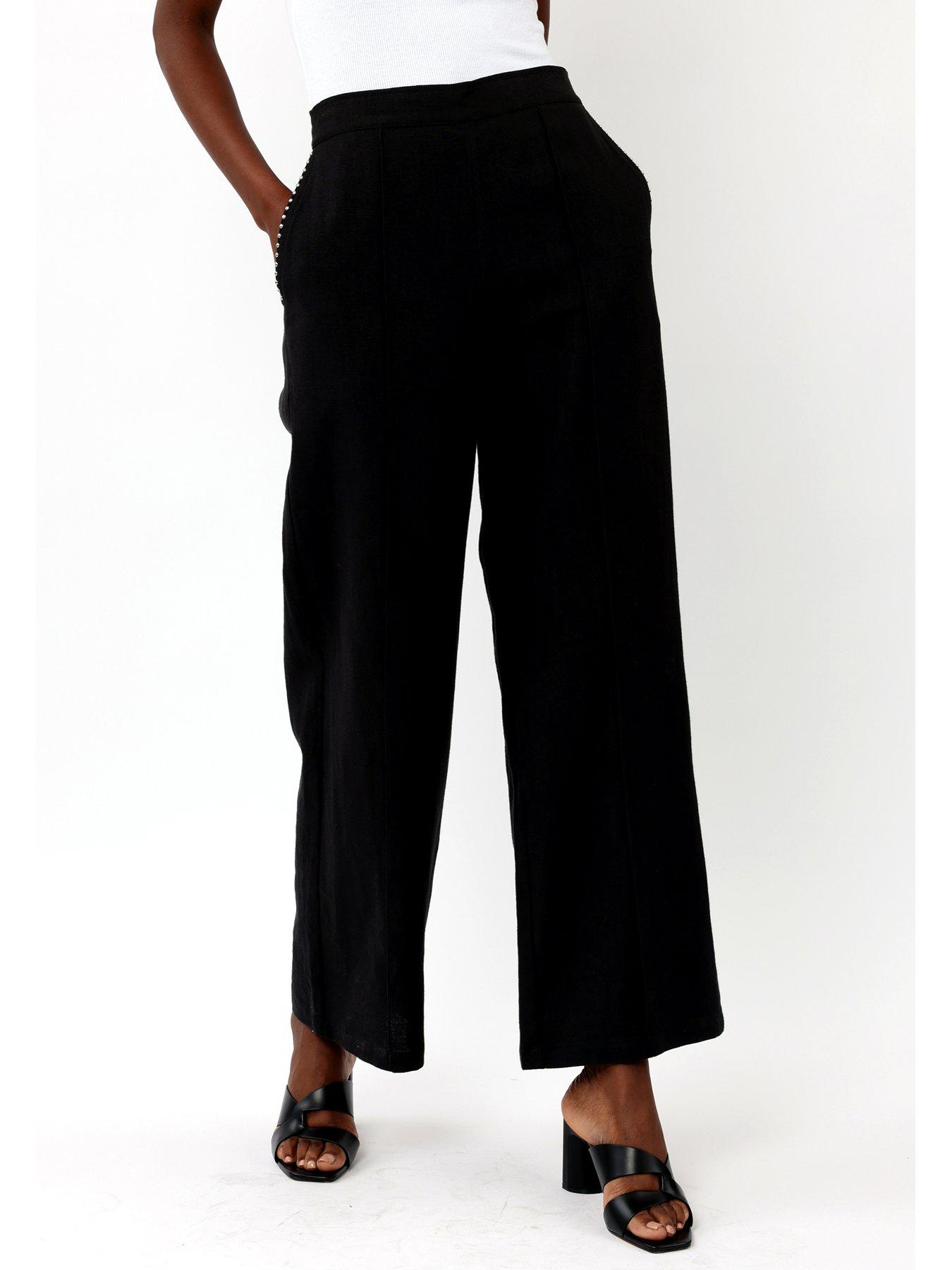 Image of Religion Religion Tailored Wide Trouser -Black