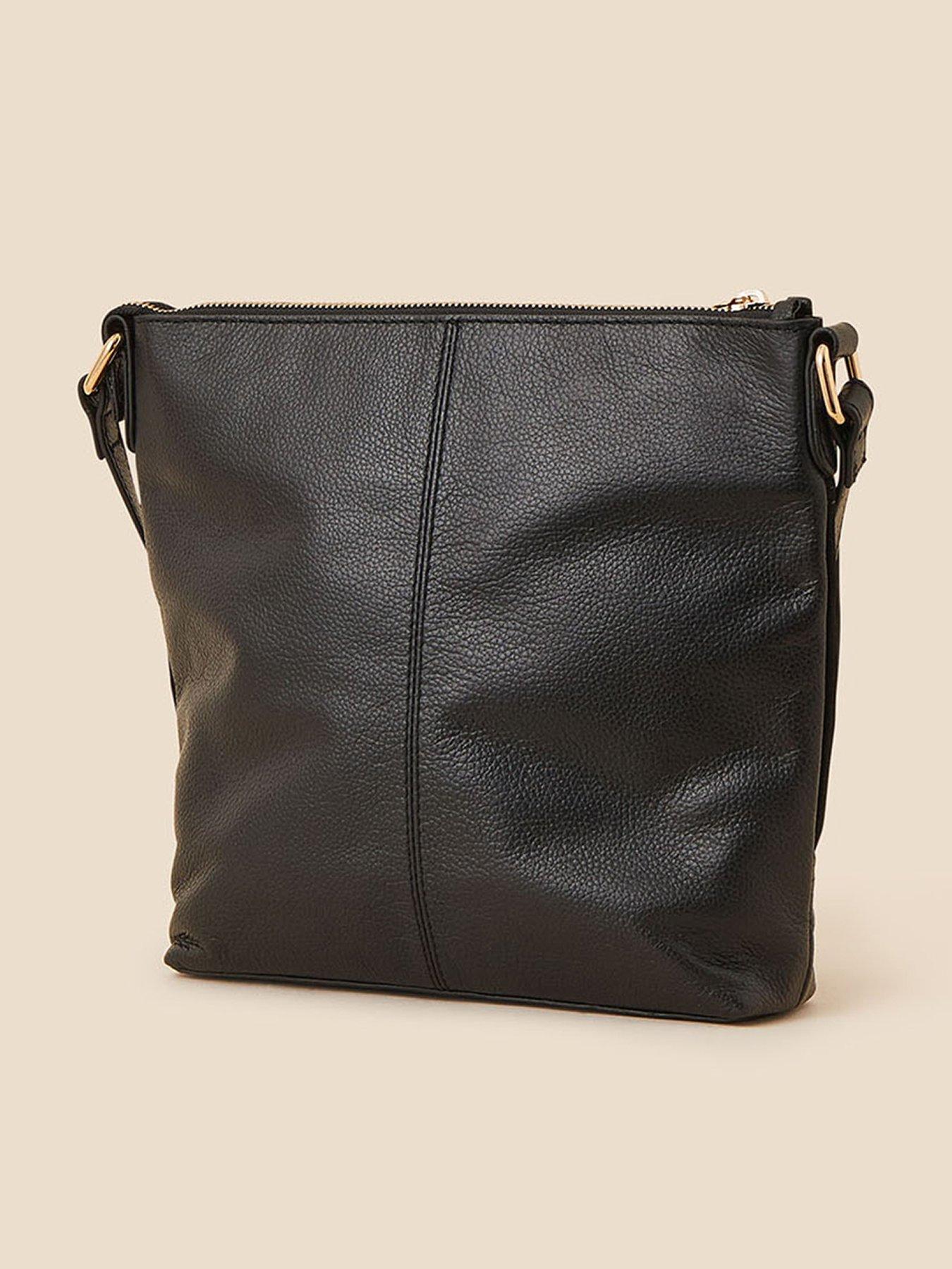 Image 3 of 4 of Accessorize Leather Messenger Bag
