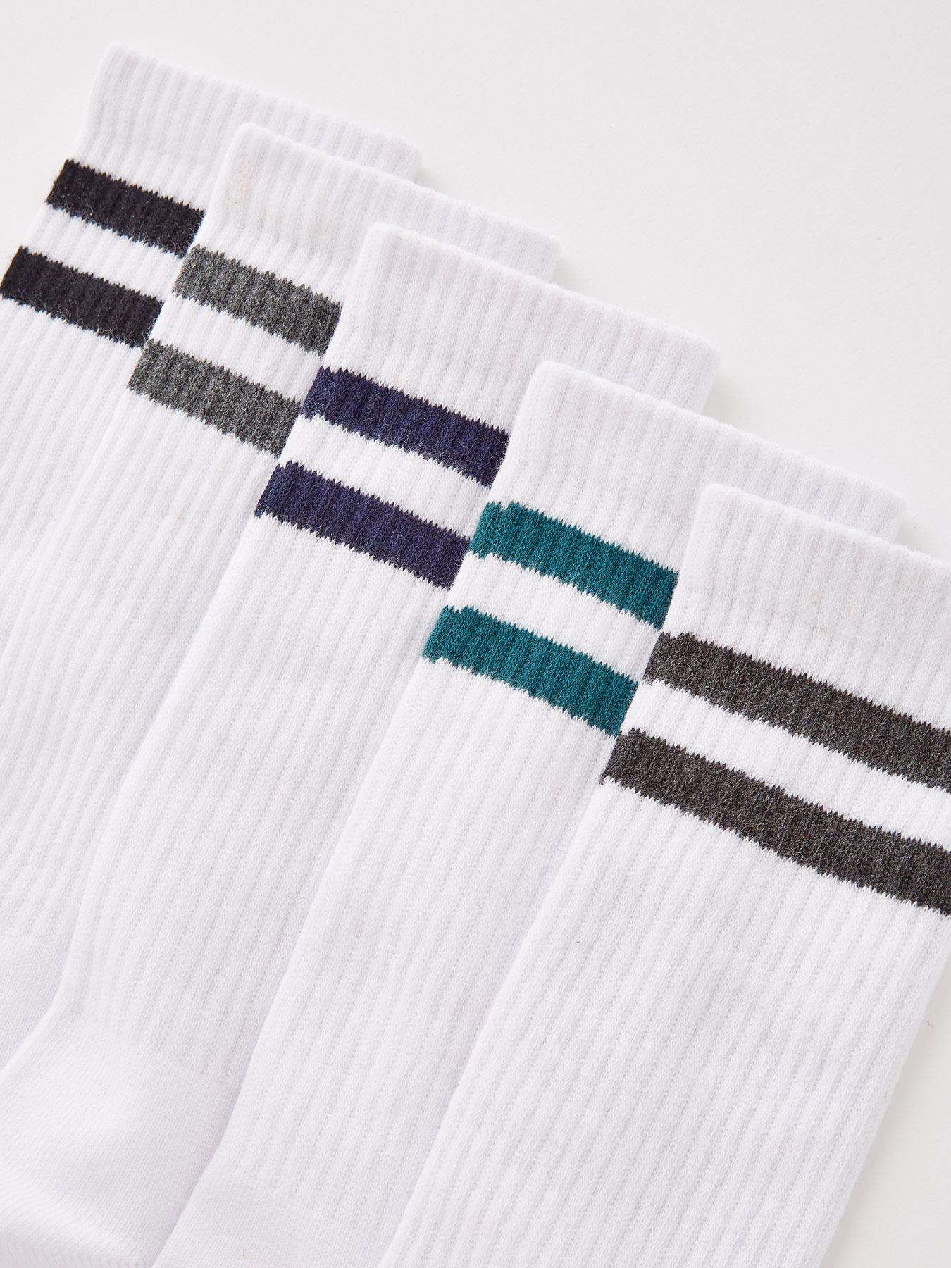 the-very-collection-5-pack-cotton-rich-stripe-sport-socks-multioutfit
