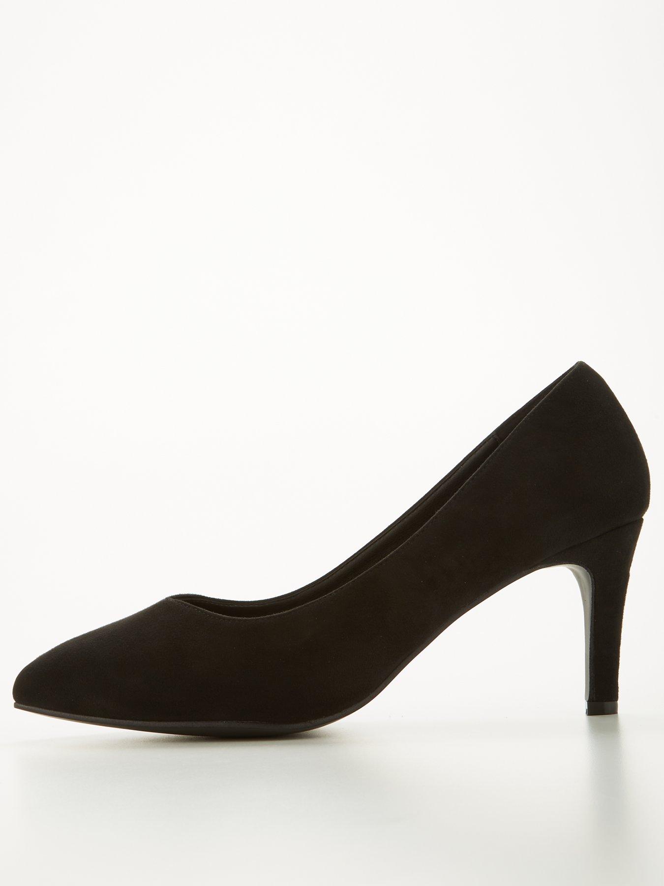 everyday-extra-wide-fit-plain-point-court-shoe-black