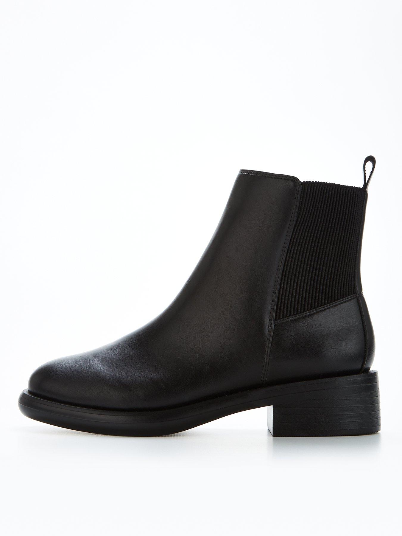 Wide black boots hot sale ladies