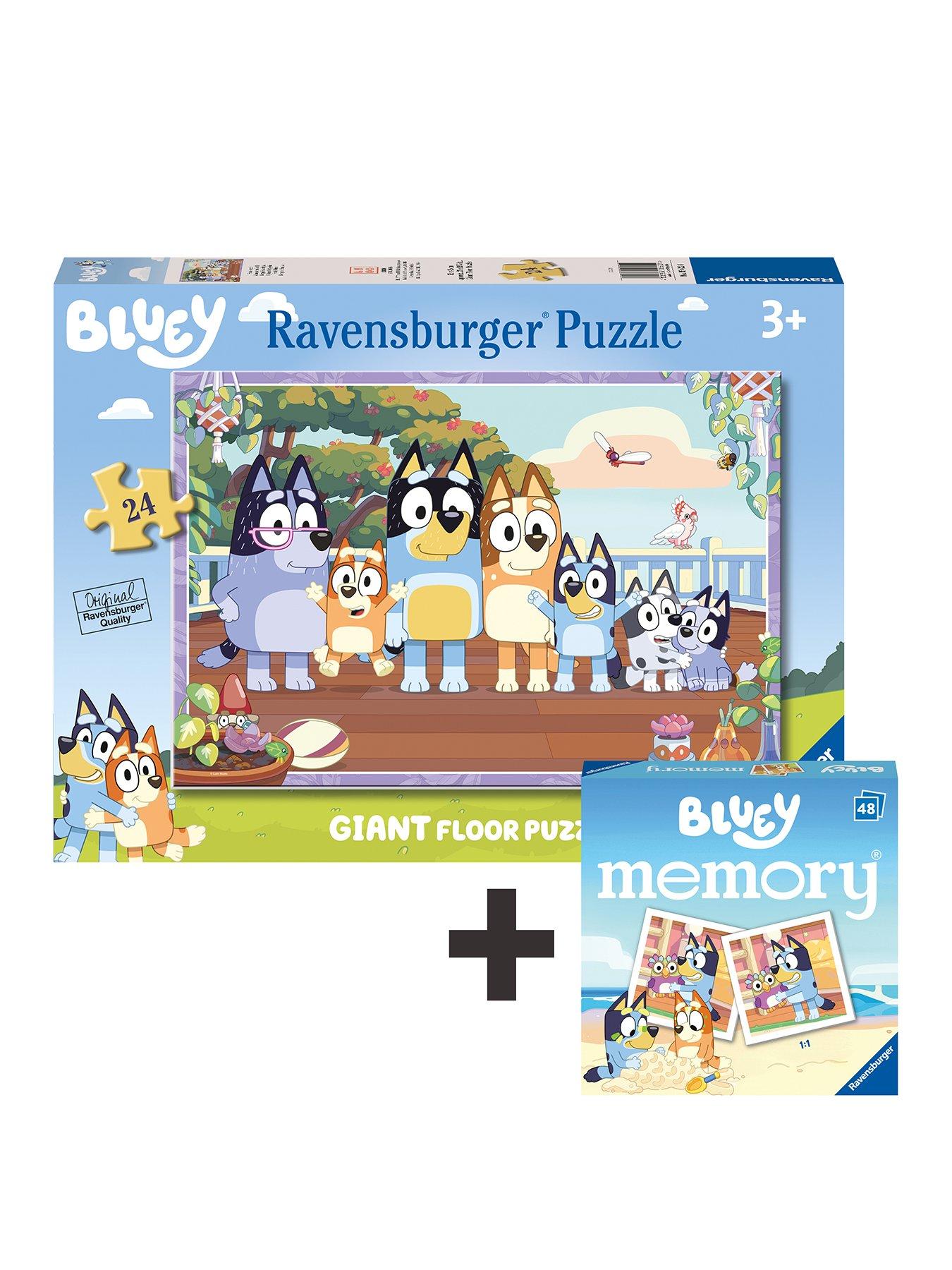 Image 1 of 5 of Ravensburger Bluey Twin Pack &ndash; My First Giant Floor Jigsaw Puzzle &amp; Mini Memory Card Game