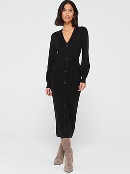 v-by-very-knitted-midi-dress-black