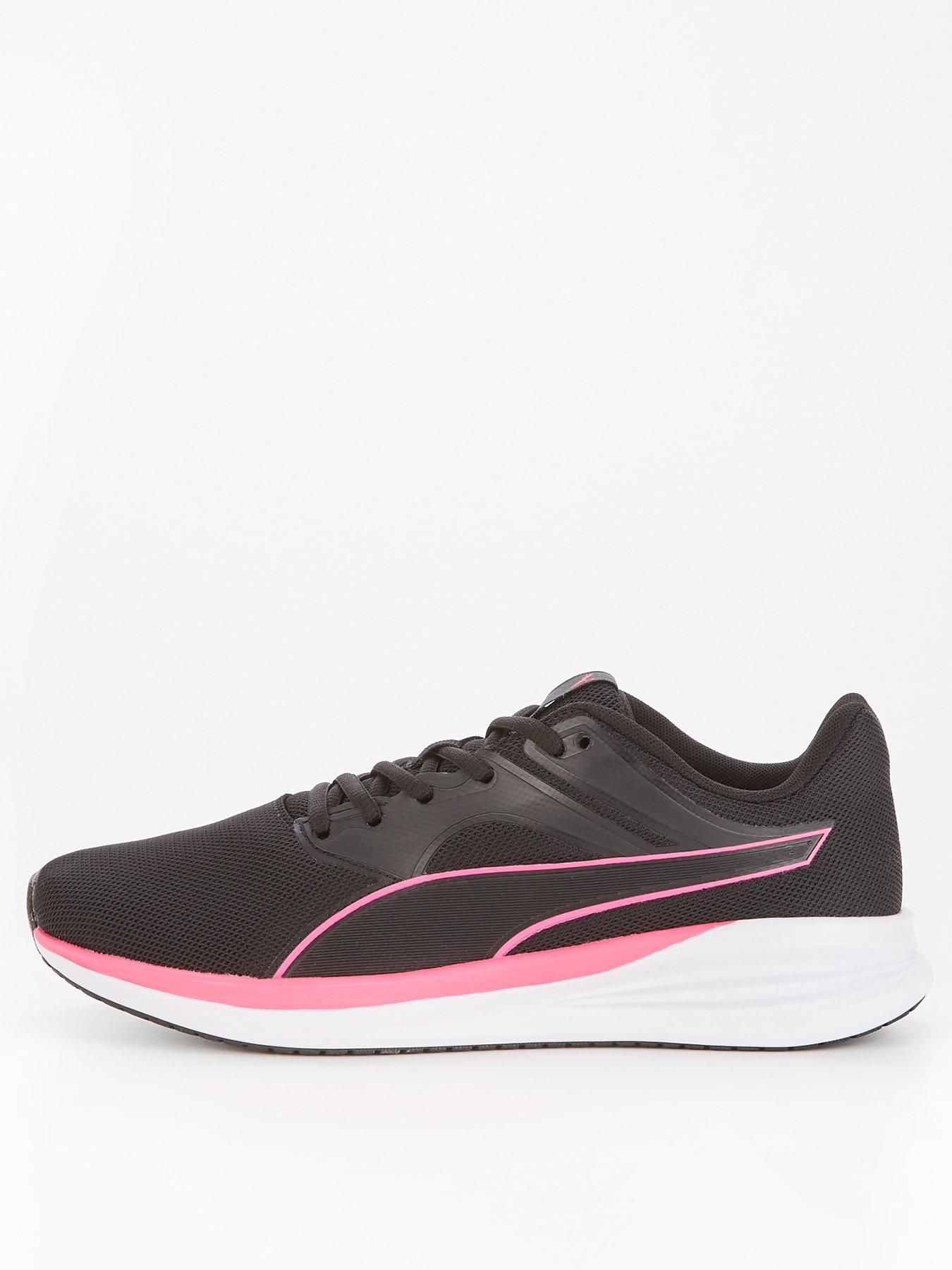 Black and pink store puma trainers