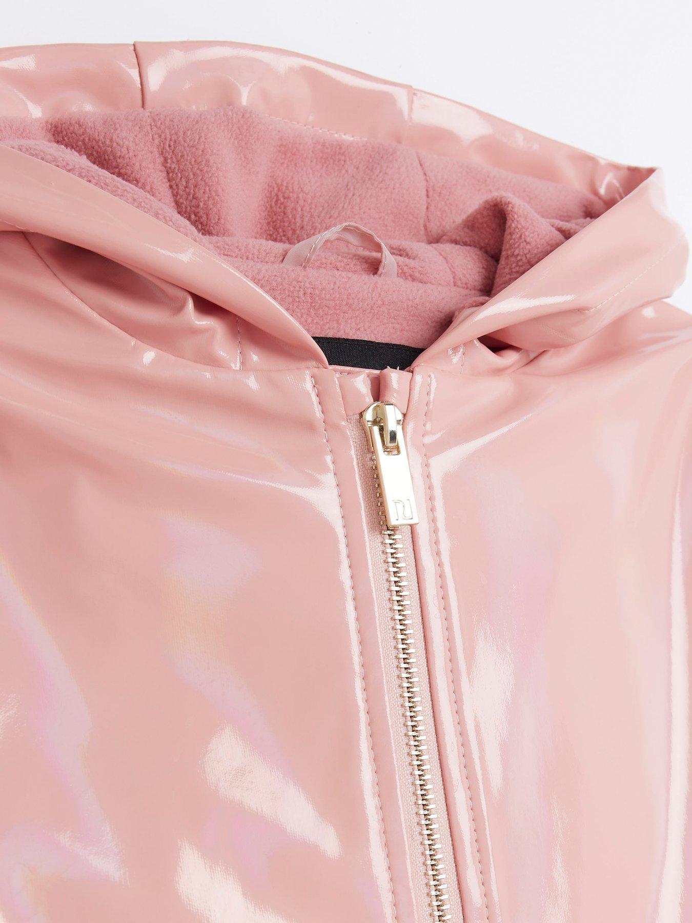 River Island Girls Iridescent Rain Mac Pink Very Ireland