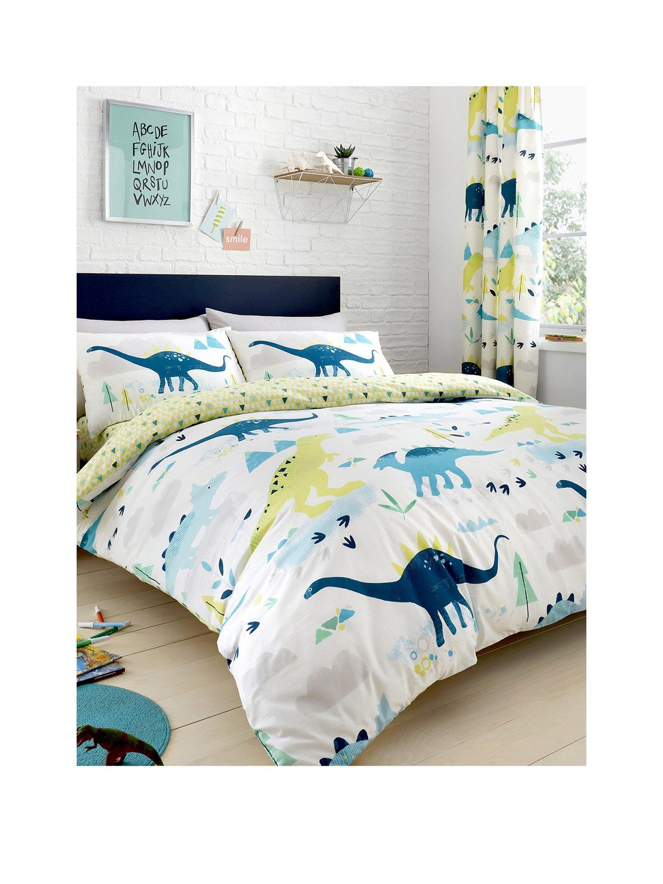 undefined Dinosaur Glow In The Dark Single Duvet Set - Multi