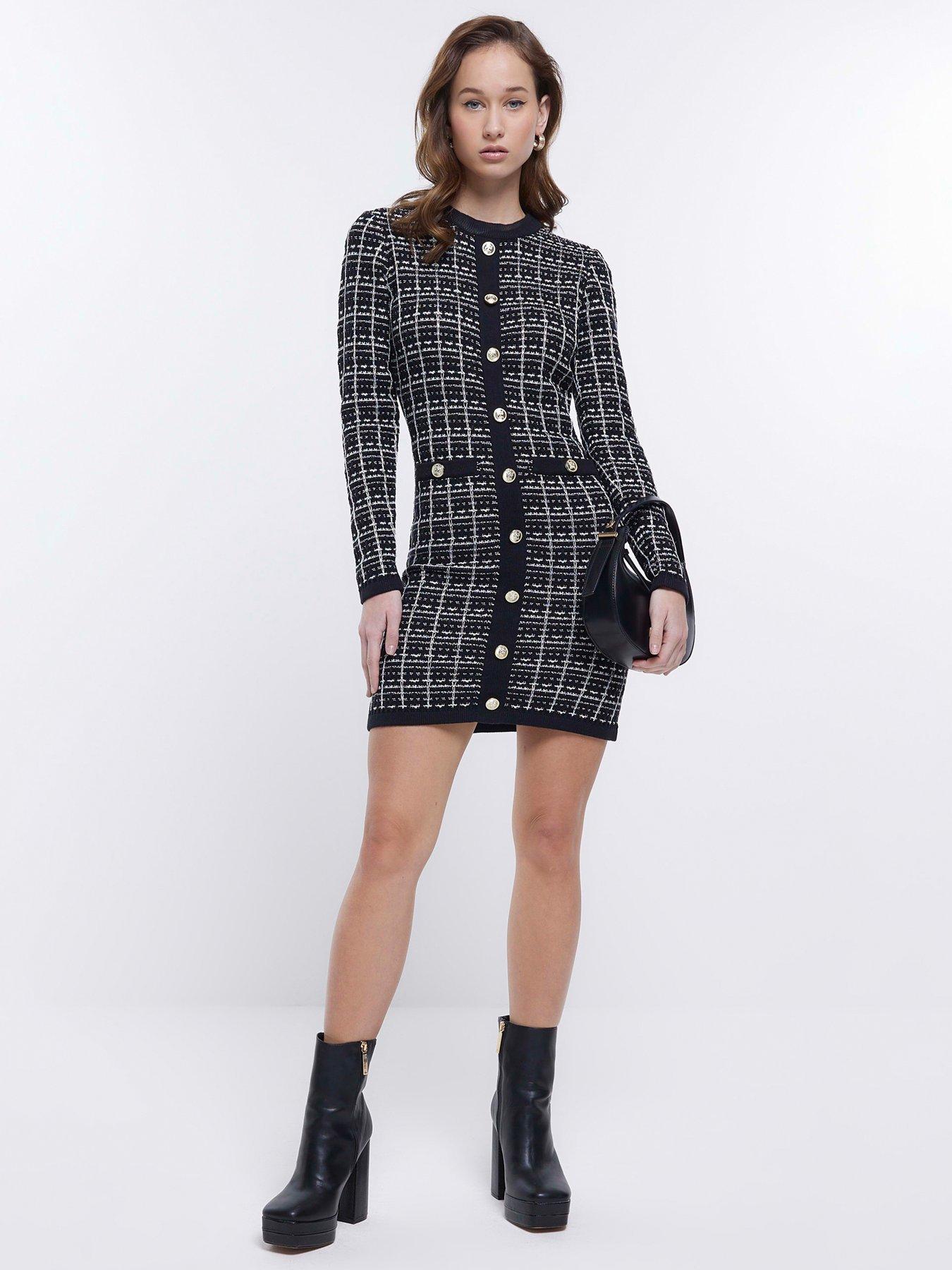 River island tweed dress sales